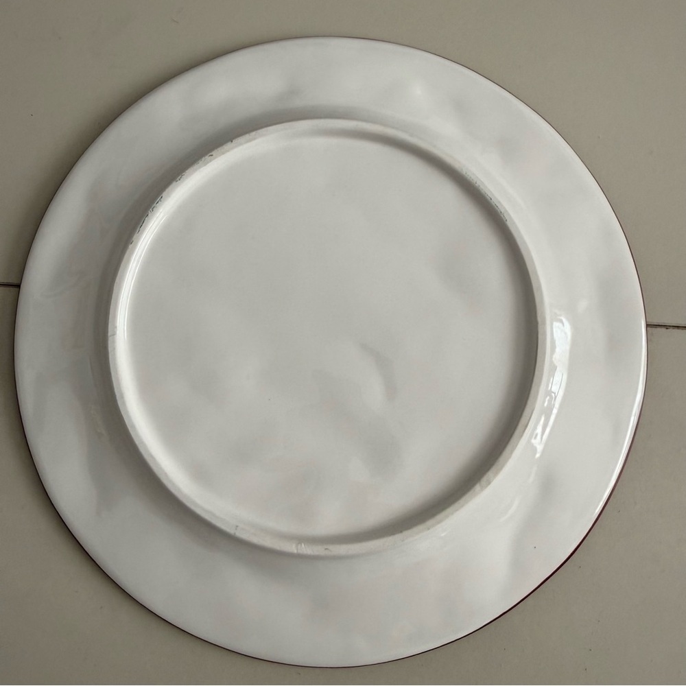 Southwest 3D Embossed Cactus & Chili Pepper Ceramic Plate Boho Western Majolica - Picture 3 of 3